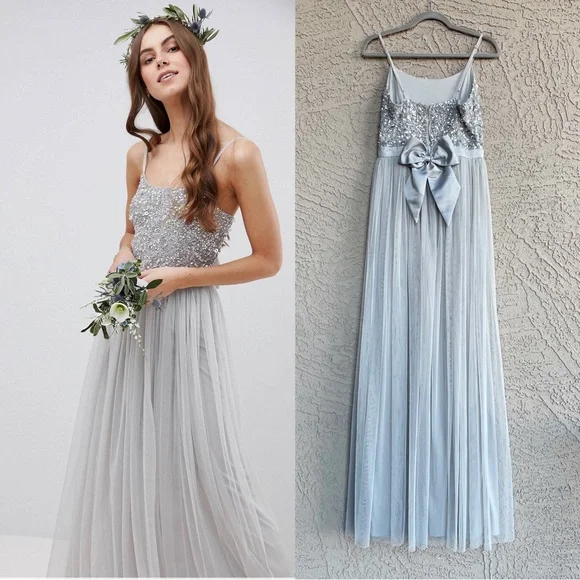 cornflower blue bridesmaid dress Kennedy Blue Luca Bridesmaid Dress